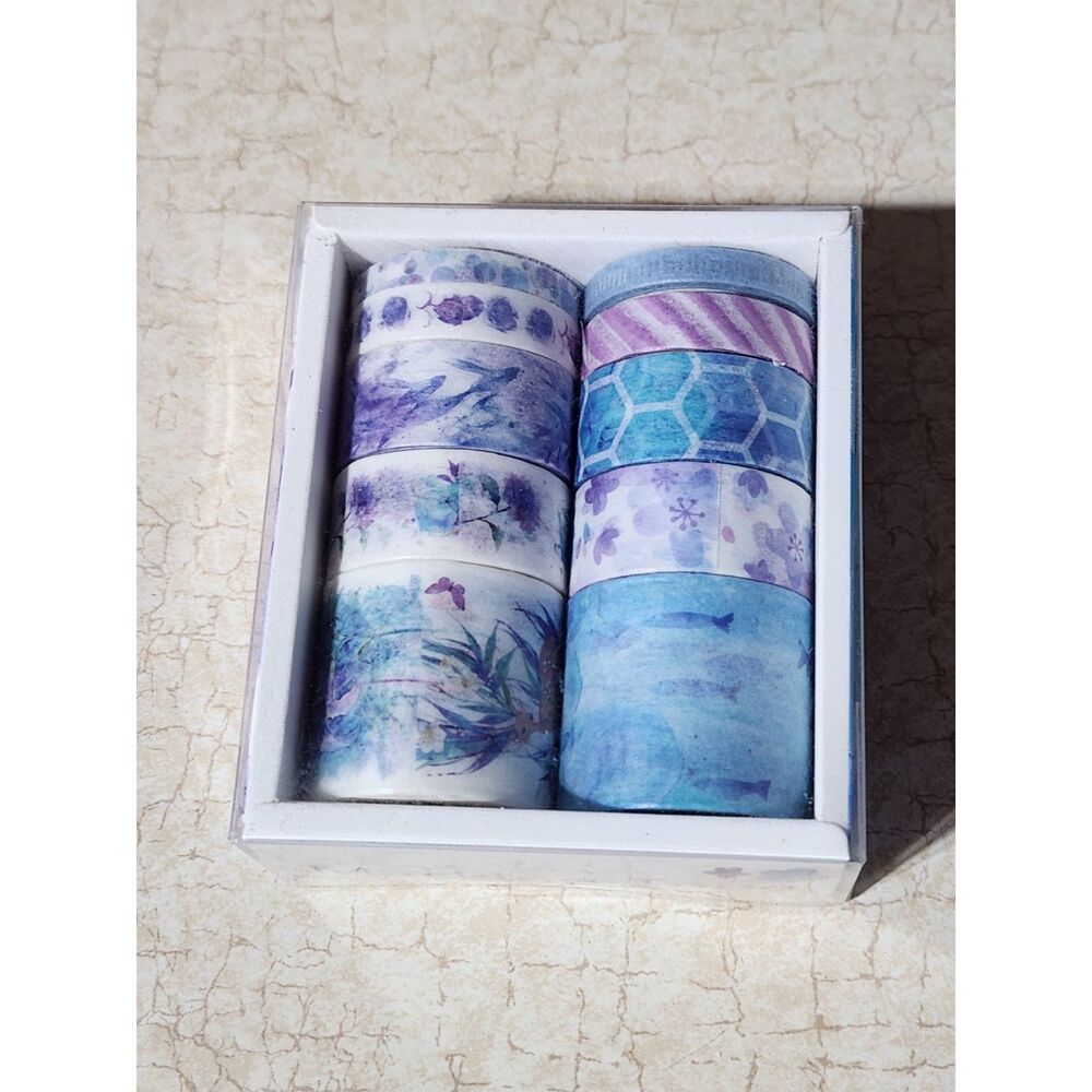 Fish Sea Washi Tape Blue Purple Kawaii